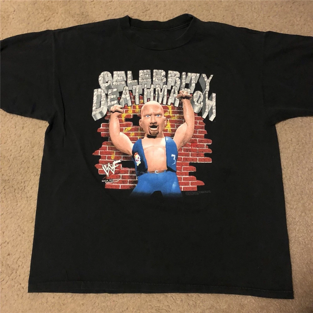 Винтажная рубашка Verry Rare 1998 Wwf Mtv Celebrity Deathmatch размер США S Xxl Специальная футболка с