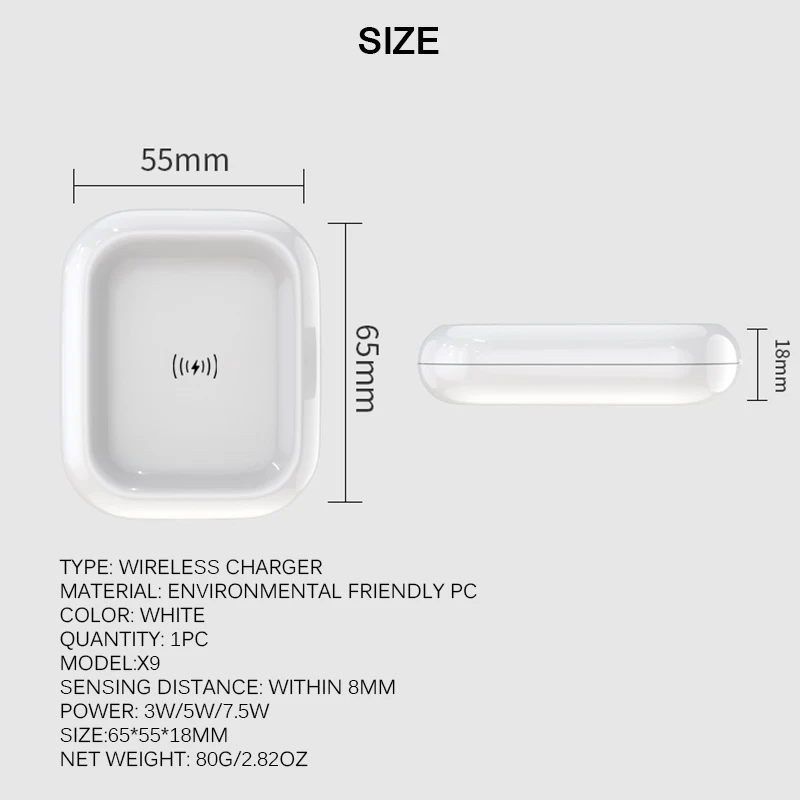 Беспроводное зарядное устройство 2 в 1 для смартфонов AirPods IPhone11/Pro Huawei