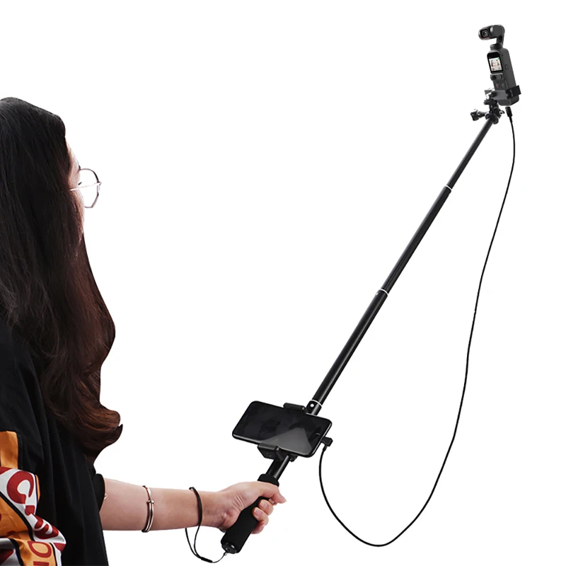 Удлинитель для телефона DJI Pocket 2 с креплением на зажиме шест палка селфи карданный