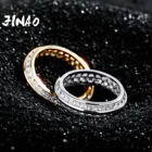 JINAO хип-хоп, лидер продаж, высокое качество, закрепка зубцами, ААА + два ряда камней CZ, кольцо из сплава, женское ювелирное изделие для подарка