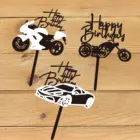 Мотоциклетная обувь на день рождения торт Топпер автомобиля форма для выпечки тортов DIY топперы мальчиков Для мужчин Happy День рождения свадебные десертный Декор