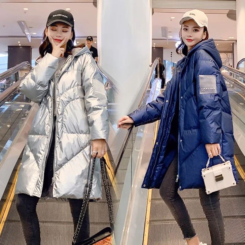 Пуховик зимнее женское длинное белое пуховое пальто парка пуховик куртка ультра