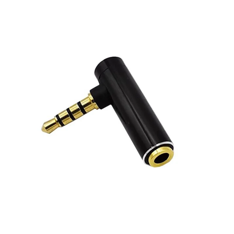 Позолоченные 3 5 мм мужского и женского пола 4 полюсный автоматический 90 градусов