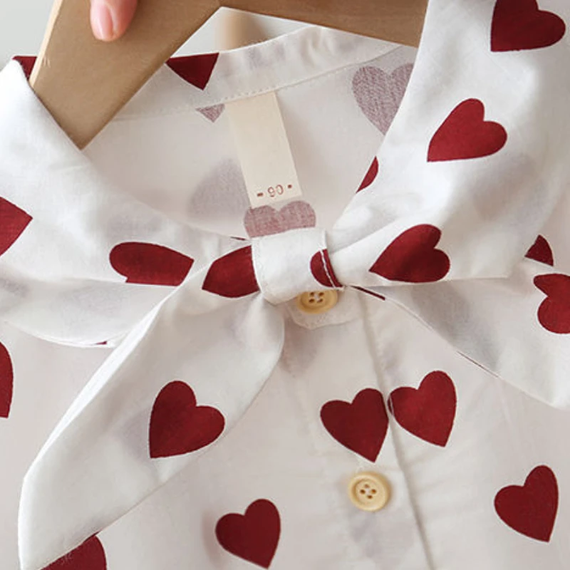 Рубашка для малышей Весенняя хлопковая блузка маленьких девочек Мягкая