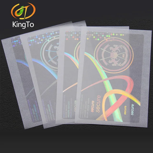 Прозрачная Лазерная голографическая наклейка для сертификатов не поддельная/не