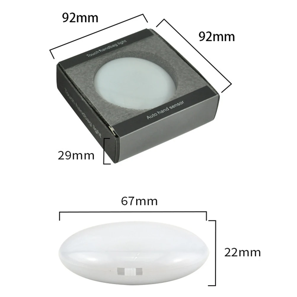 

LED Bag Lamp Round Shaped LED Handbag Light Atmosphere Lights Decoration Light Intelligently Smart Touch Turn On With Keychain