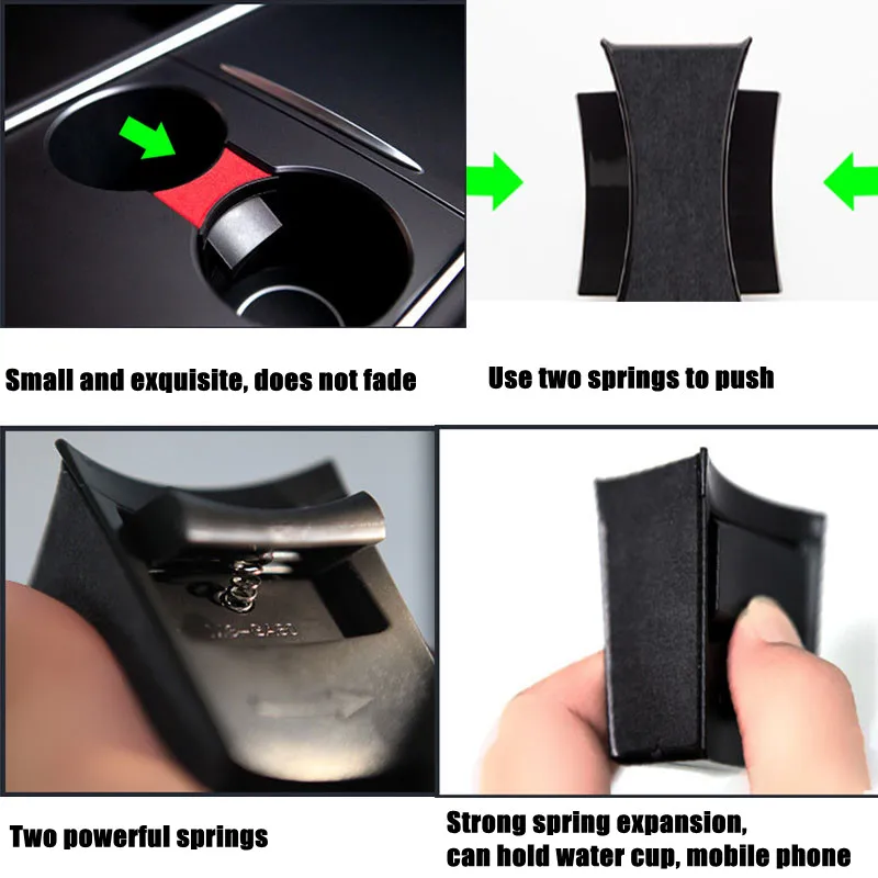 

WORMS New For Tesla Model Y 2021 Accessories Water Cup Holder Model 3 Car Interior Center Console Storage Organizer Model3 Three