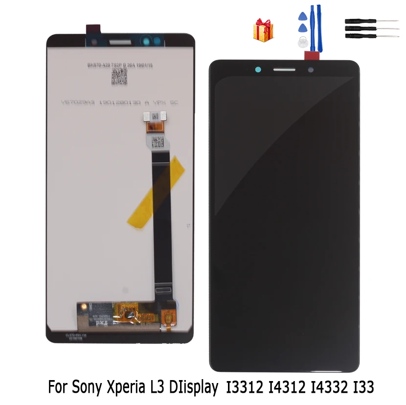 Оригинальный ЖК дисплей для Sony Xperia L3 дигитайзер сенсорного экрана в сборе LCD I3312