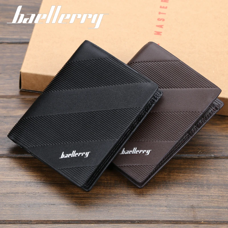 

Baellery Men Wallets Leather Wallet Money Bag Credit Card Holders Dollar Bill Wallet Clutch Purse for Boy Use Short Wallets