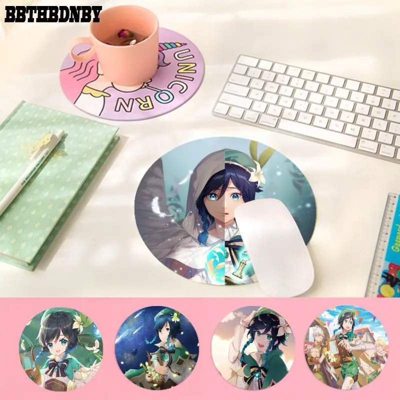

BBTHBDNBY Non Slip PC Genshin Impact Venti Anti-Slip Durable Silicone Computermats gaming Mousepad Rug For PC Laptop Notebook