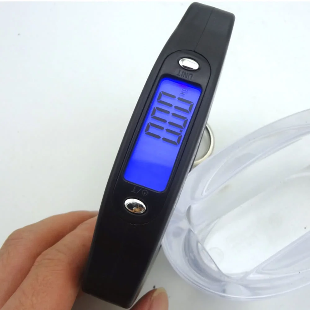 

50kg/10g Mini Digital Scale Fishing Luggage Travel Weighting Steelyard Hanging Electronic Hook Scale Kitchen Weight Tool