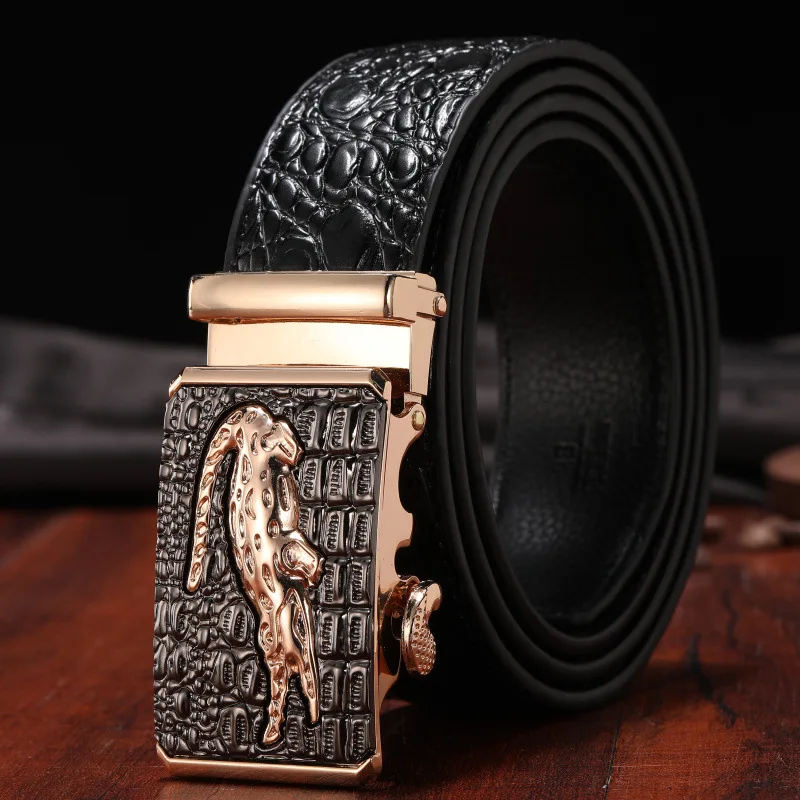 

2020 Men High Quality Male Genuine Leather Strap Luxury Famous Brand Logo Designer Belts Crocodile Ceinture Homme