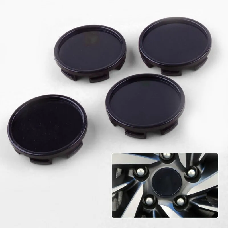 4pcs 58mm/53mm Car Wheel Centre Hub Cap ​ABS Plastic Black Auto Wheel Hub Center Hats High Quality Automobiles Replacement Parts