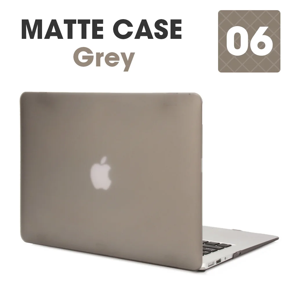 Чехол для ноутбука Apple Macbook Mac book Air Pro retina, новинка, сенсорная панель 11, 12, 13, 15 дюймов, Жесткий Чехол для ноутбука, чехол 13,3, чехол - Цвет: Matte Grey