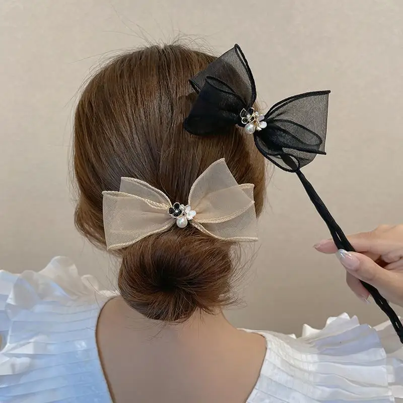 

Hair Pins Cute Hairpin Bow-knot Hair Clips Hairstyle Hair Stick Women Elegant Hair Accessories Fashion Curling Tools Hair Cliaws