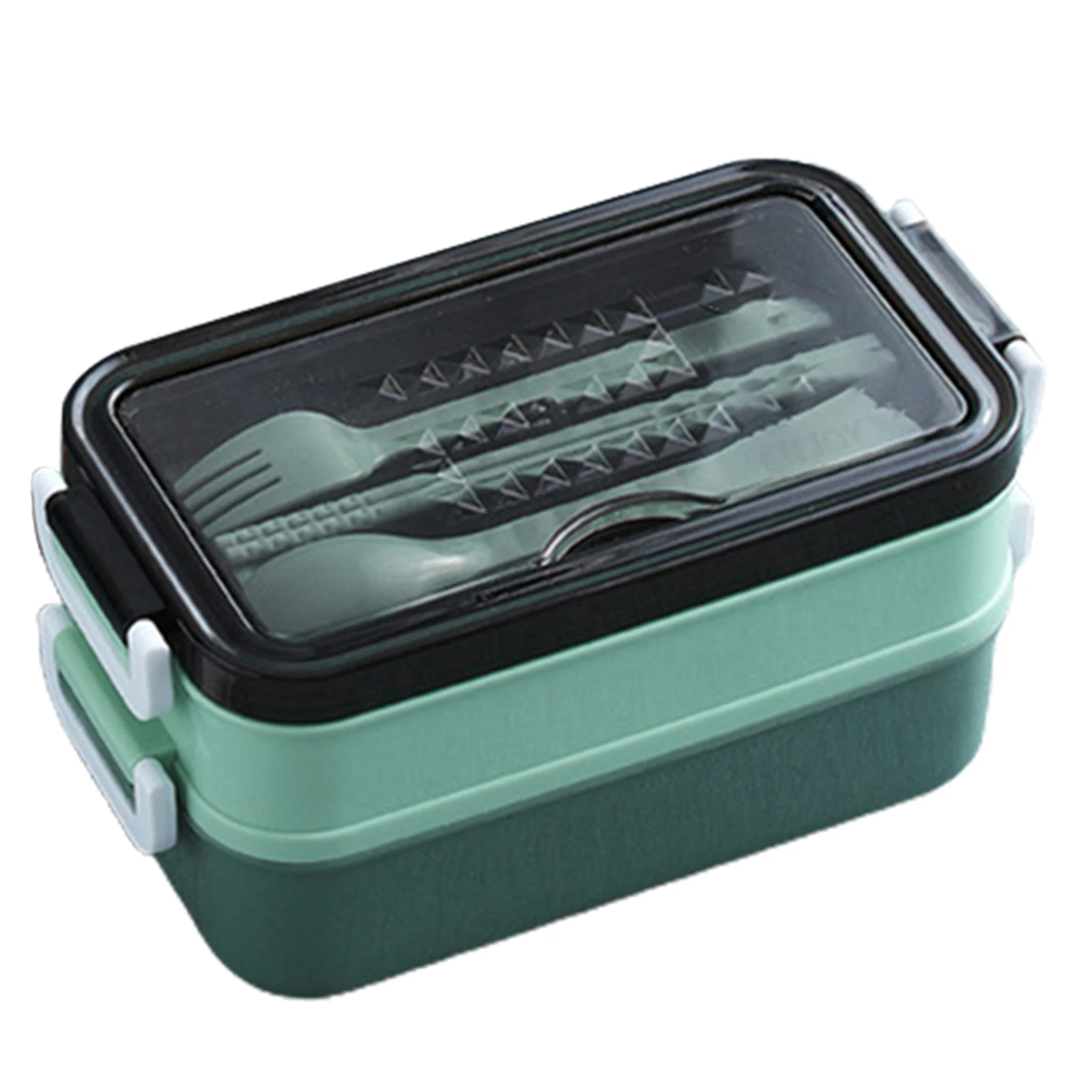 2-х ярусный контейнер для обеда Bento с защитой от утечки офисный Ланч-бокс