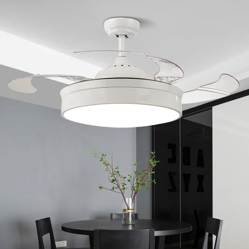 42 дюймов светодиодный бесшумный потолочный вентилятор современный Невидимый