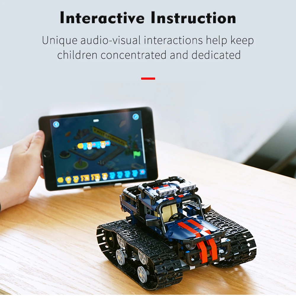 

528pcs Building Blocks Car Coding Blocks APP Control RC Crawler Programmable Modules Educational RC Remote Control Model Toys