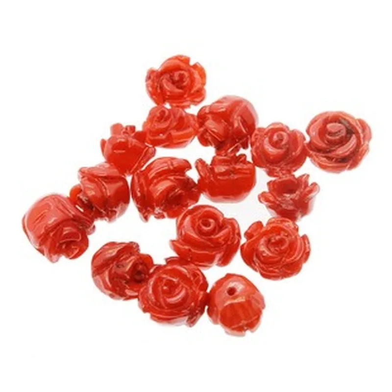 

Natural Coral Beads New Coral Powder Pressed Camellia Shaped Pendant 7-13mm Jewelry Making DIY Jewelry Accessories