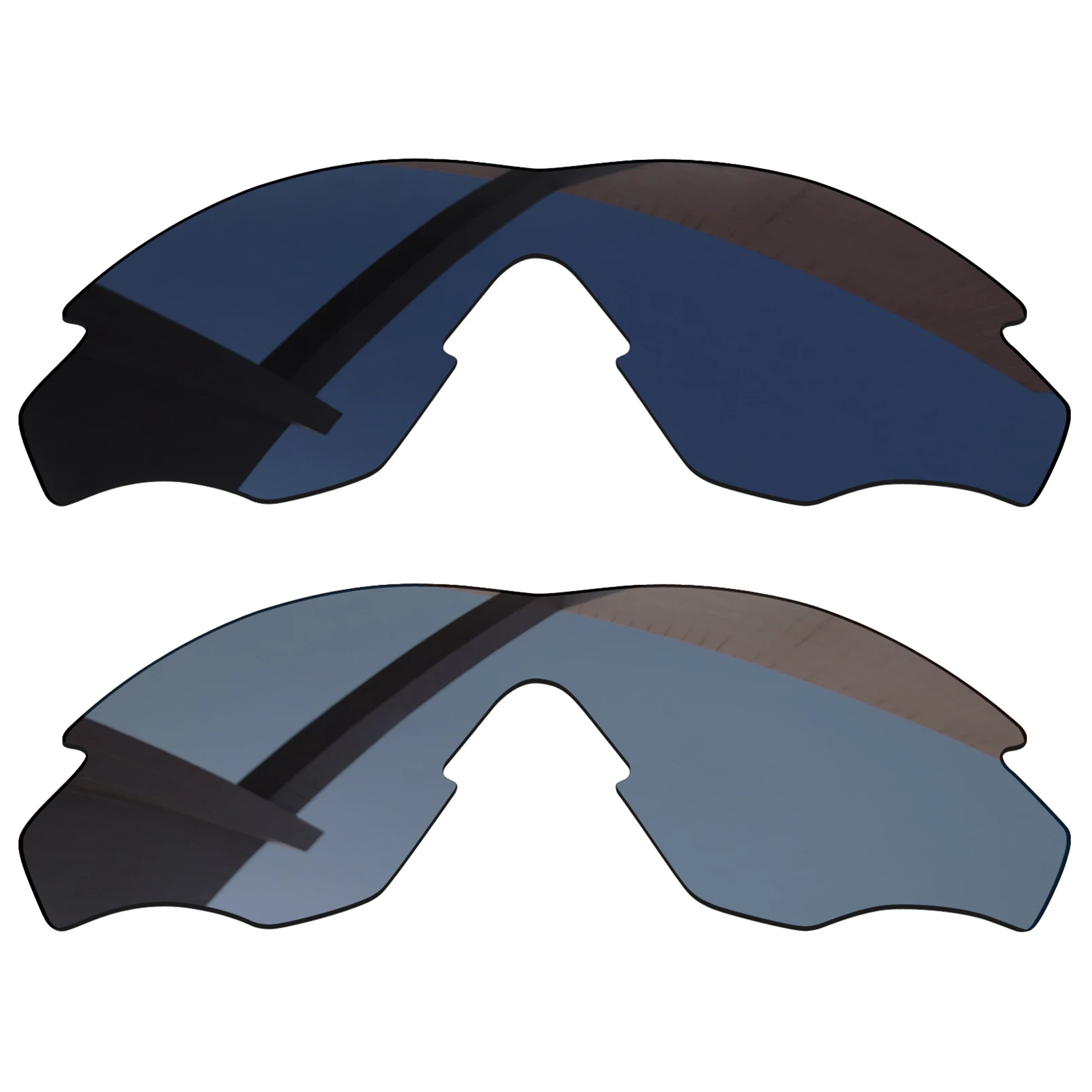 

Bsymbo 2 Pairs Pitch Black & Sliver Grey Polarized Replacement Lenses for-Oakley M2 Frame OO9212 Frame