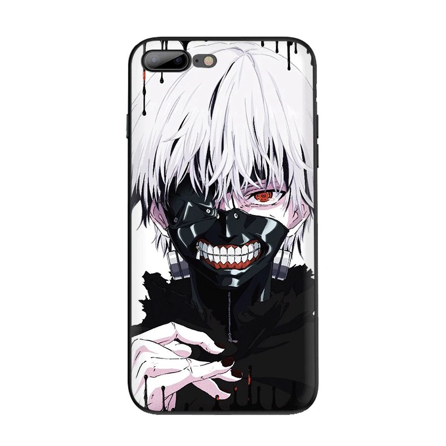Мобильный телефон чехол для iPhone 6 6s 7 8 Plus 11 Pro X XR XS Макс 5 5S SE черно белые аниме Токио