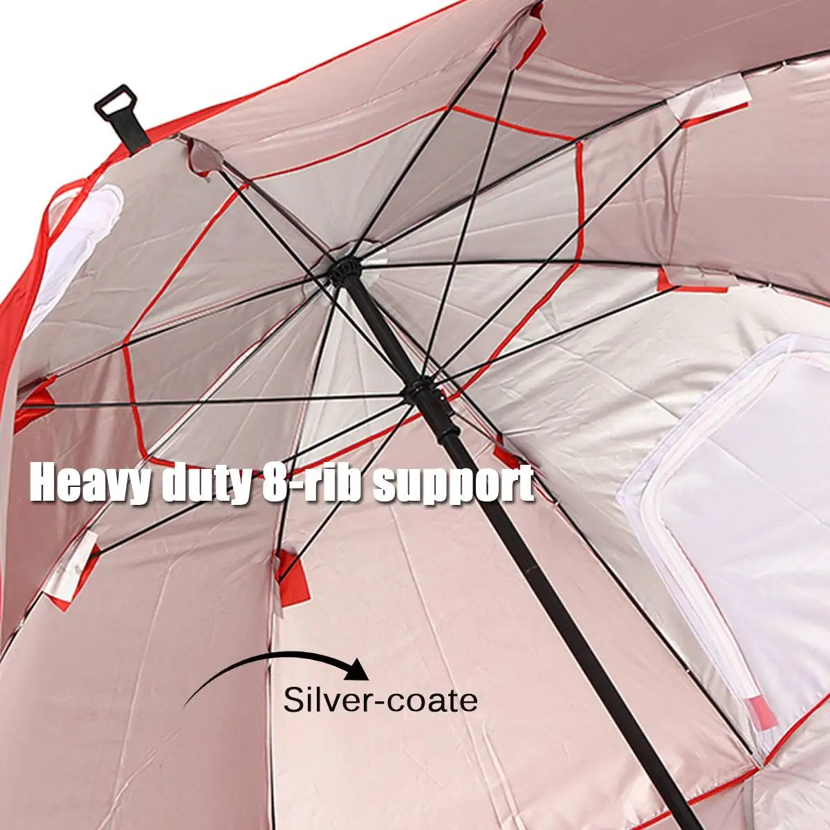 Offerte Ombrellone Da Spiaggia Impermeabile Antivento Grande Tessuto Oxford 210D Campeggio Esterno Riparo Parasole Giardino Spiaggia Protezione Solare UV