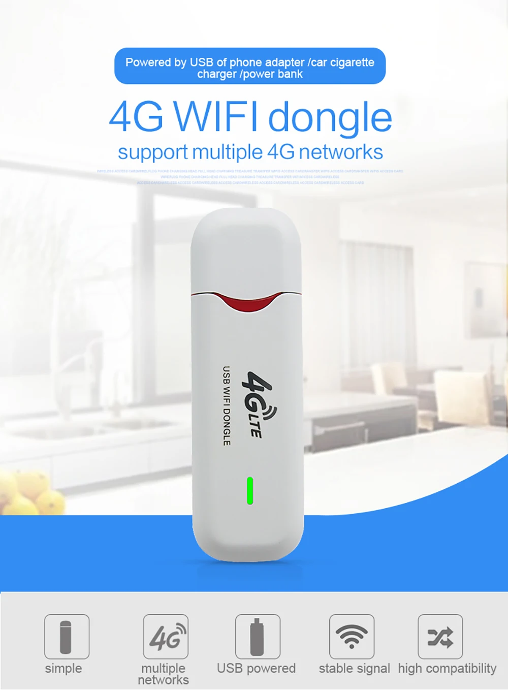 TOLKIEN 4G WiFi роутер 150 Мбит/с USB модем беспроводной широкополосный мобильный Точка доступа LTE 3g/4G ключ разблокировки с sim-слотом карта даты