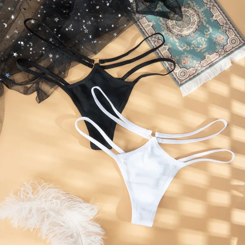 Сексуальные женские стринги хлопковые трусики нижнее белье тонкий ремешок полые