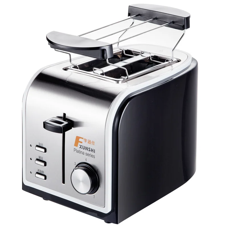 

Бытовая мини-машина для выпечки хлеба, электрические тостеры, нержавеющая сталь, машина для завтрака, тостер, гриль, духовка, 2 ломтика, вилка...