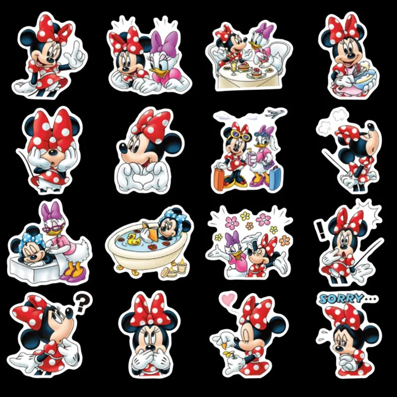 

50/80 pcs Disney Mickey Mouse Sticker mickey unduplicated kids sticker suitcase guitar character doodle stickers