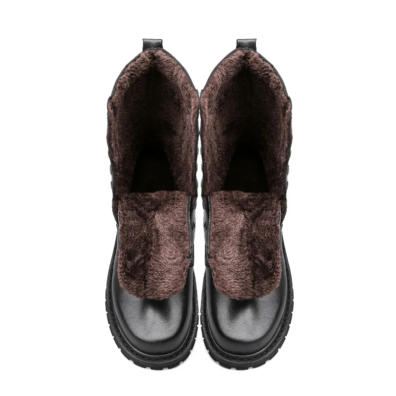 Мужская обувь с высоким берцем ботинки в стиле милитари ковбойские кожаные для