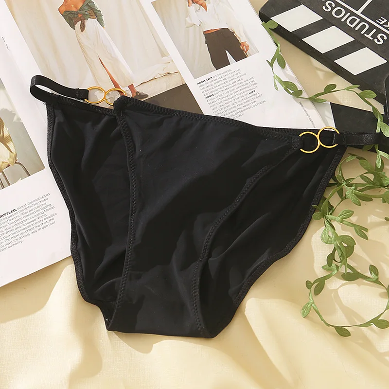 

2021 Women Underpants European Court Sexy Lace Ladies Panties Ice Silk Leopard Print Comfortable Cotton Panties Women Lingerie