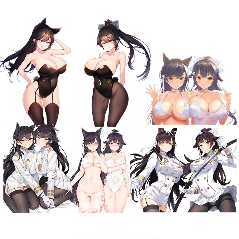 

Cartoons Car Stickers Hentai Waifu Anime Atago and Takao Azur Lane Sexy Girl Window Motorcycle PVC Laptop Decal