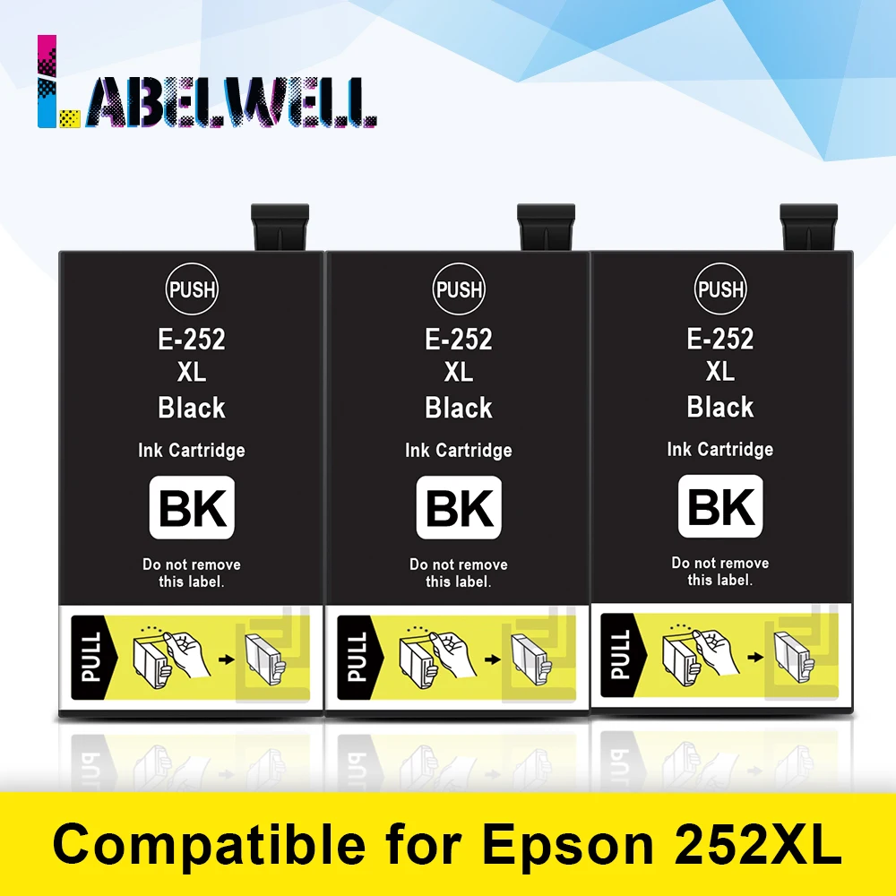 Labelwell совместимый для Epson T252XL T252 T2521 чернильный картридж 252XL 252 XL рабочей силы WF 7710