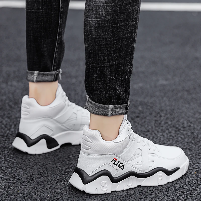 

Popular New Running Shoes for Boy High Top Men Shoe Sport Designer Athletic Shoes for Mens Black Jogging Sneaker Man CN(Origin)