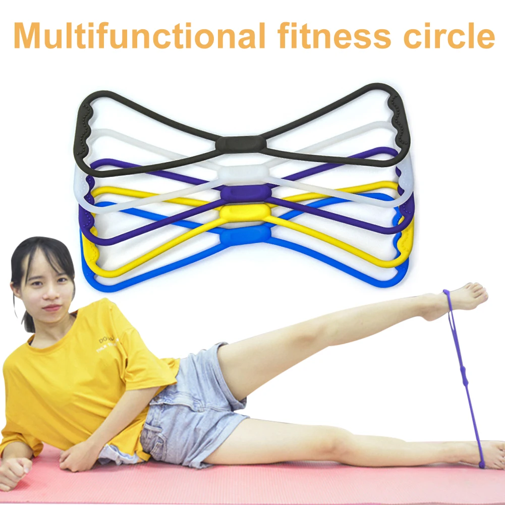 

8 Word Resistance Bands Training Muscle Chest Expander Rope Ankle Strap Fitness Exercise Workout Pulling Yoga Tube Sports
