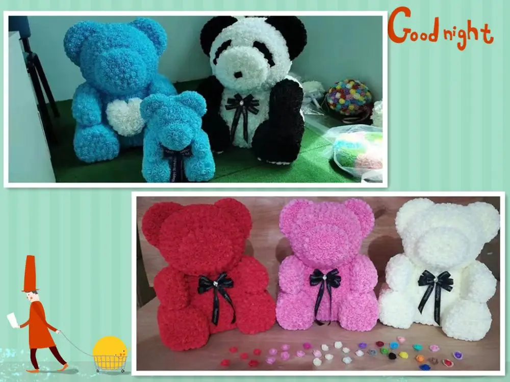 Большой розовый медведь|Искусственные и сухие цветы| |