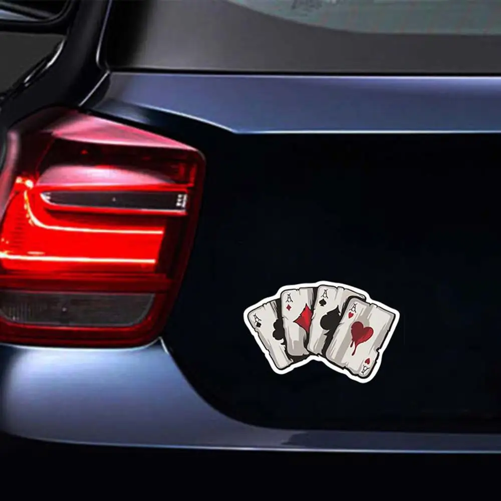 Hot Sale Popular 15.2 x 9.8 CM Cartoon Playing Cards A Decal PVC Motorcycle Car Sticker | Автомобили и мотоциклы