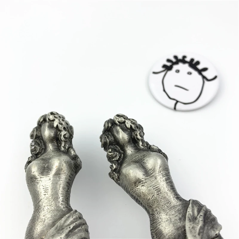 LCH Nordic Style Mermaid Greek Statue Horse Deer Creative Matte Silver Knob Vintage Lead-Zinc Alloy Cabinet Handle Drawer Pull |