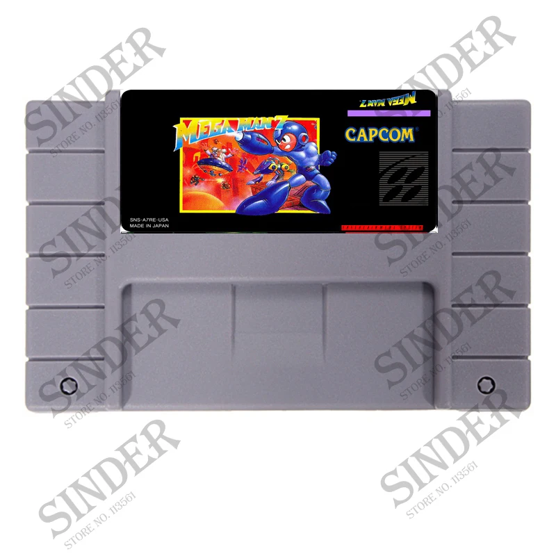 Megaman 7 (Мега человек VII) 16 бит карточки для Супер игры 46 Pin Game Player | Электроника