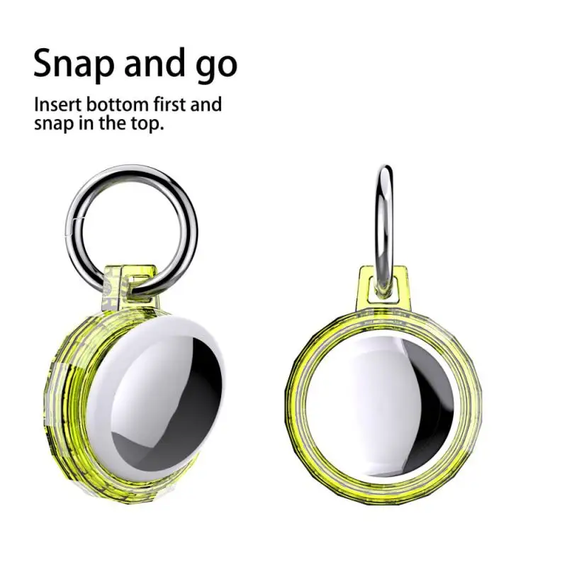 TPU Key Ring For Apple Airtags Case Protective Cover Multi-faceted Shell Tracker Locator Accessories Anti-scratch Air Tag Case