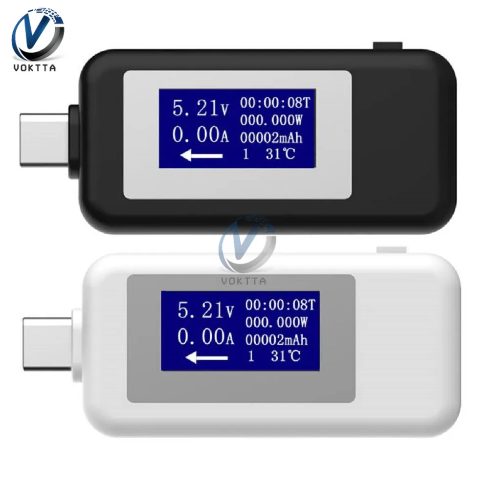 Тип-c USB тест er ЖК-цифровой вольтметр Амперметр Напряжение Ток тест детектор Банк питания зарядное устройство индикатор USB доктор