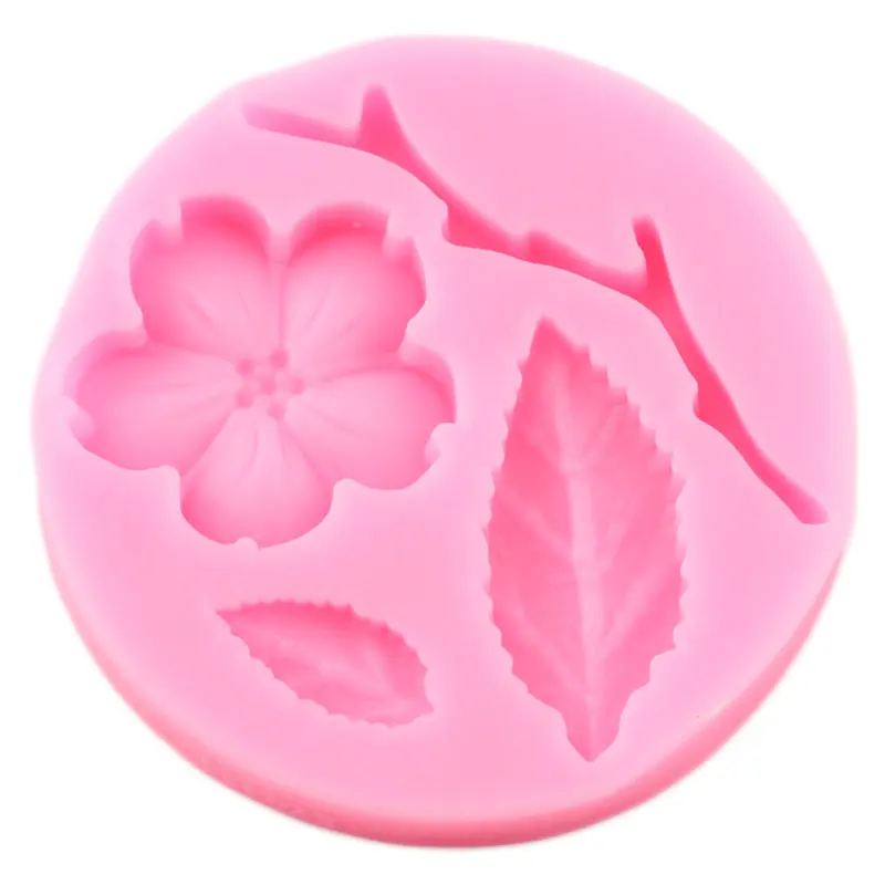 3D цветок силиконовые формы сливы для помадки шоколада Топпинг кексов форма