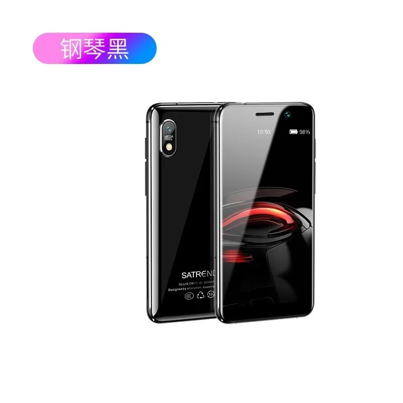 Black Satrend S11 Мини смартфон 3,2" Dual 4G LTE MTK6739 четырехъядерный 2 ГБ+ 16 Гб gps ультра тонкий телефон маленький Android мобильный телефон - Цвет: Black