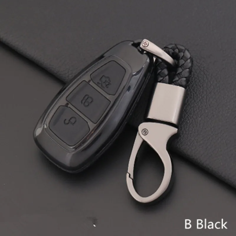 Карбоновый чехол для ключей стайлинга автомобиля Ford Focus 2 3 ST Mondeo Kuga Fiesta Ecosport Ranger