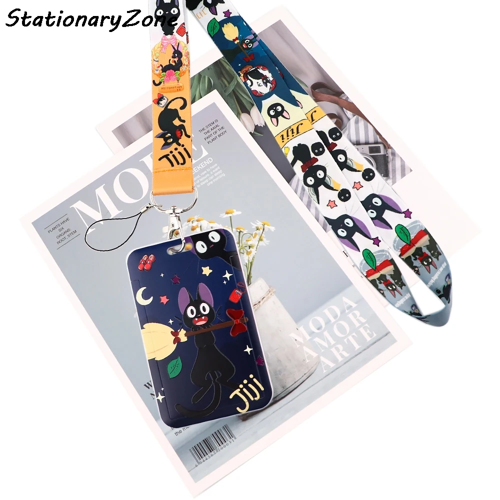

JY015 New Cartoon Girls with Cat Lanyard Neck Strap for Key ID Card Cell Phone Straps Badge Holder Fashion Accessories