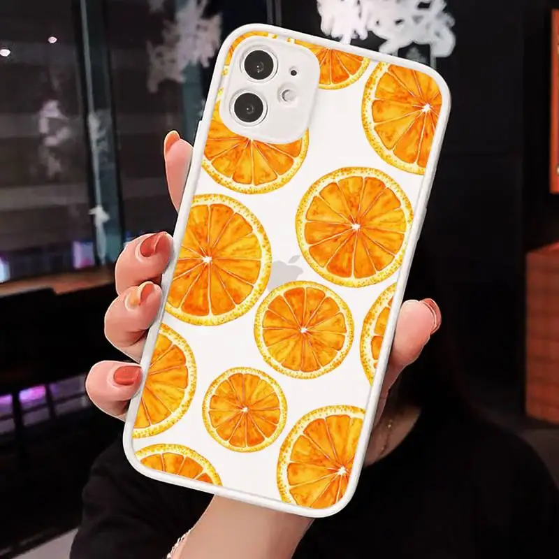 

Fruit lemon food Phone Case matte transparent For iphone 7 8 11 12 plus mini x xs xr pro max cover