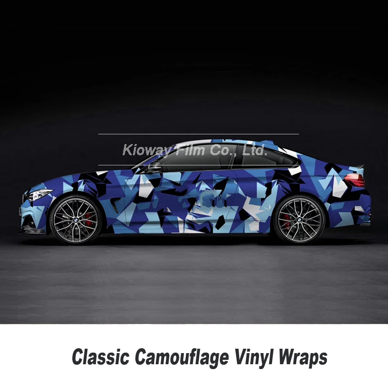 Черно серая камуфляжная Виниловая пленка для отделки автомобиля наклейка на