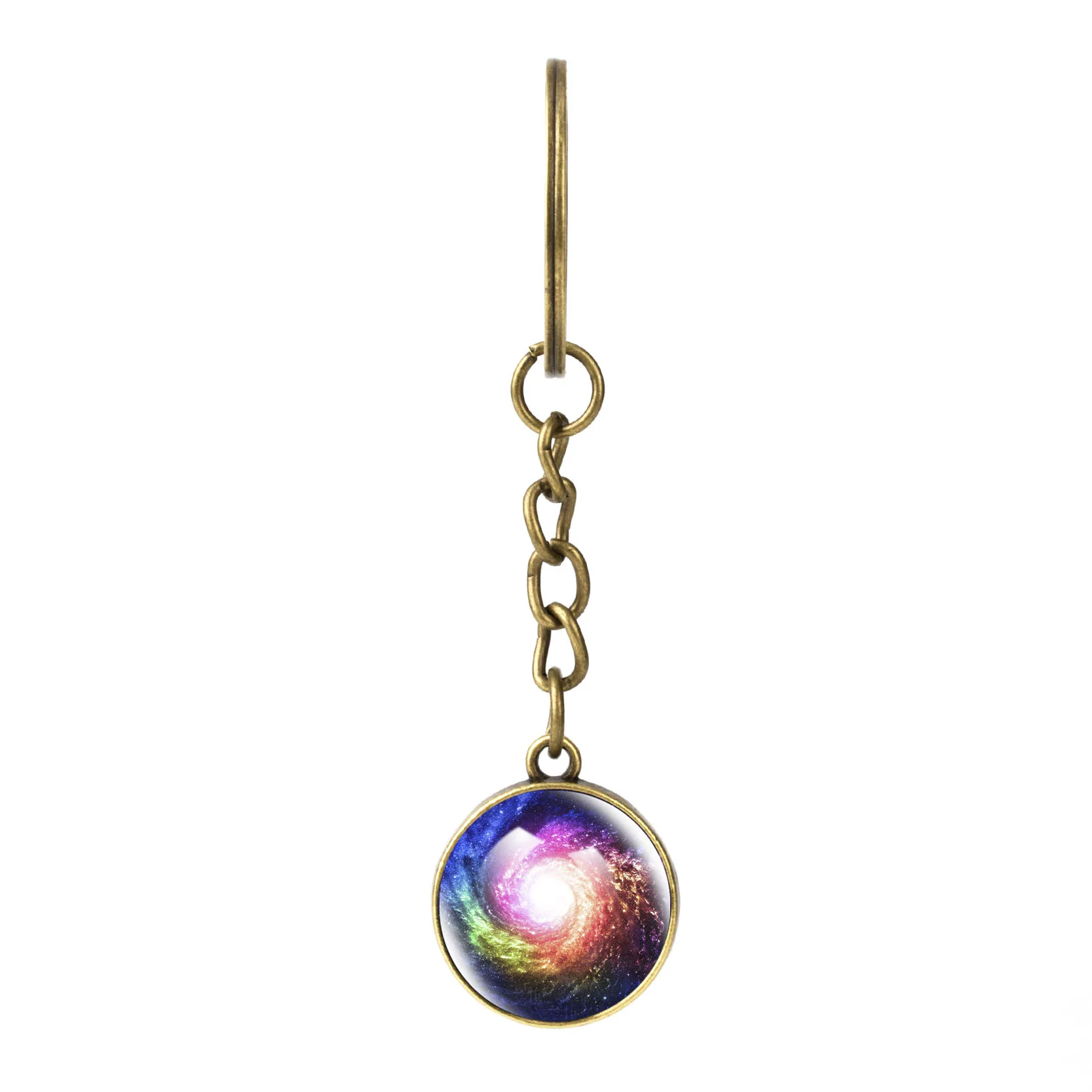 2019 брелок для автомобиля Galaxy Nebula Universe Charm двухсторонний стеклянный шар мужчин и