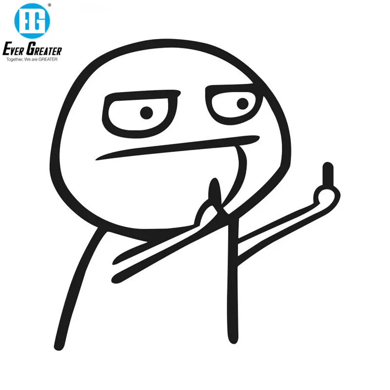 Забавная мультяшная наклейка на средний палец для автомобиля ноутбука мотоцикла